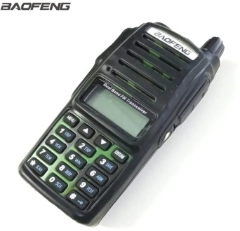 Baofeng UV-82 Rubber Case UV82 Walkie Talkie Black Silicone Cover Dustproof Wear Resistant Black Baofeng Radio Case accessories