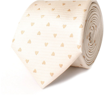 Baptiste | geweven zijden stropdas met hartjes Print / Multi - One size