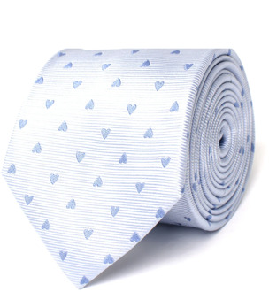 Baptiste | geweven zijden stropdas met hartjes Print / Multi - One size