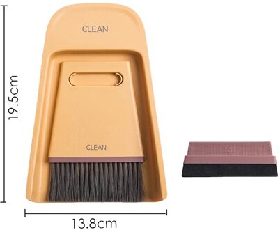 Bar Borstel Stoffer Set Nat Droog Multipurpose Bezem Stoffer Desktop Koffiemolen Borstel Mini Borstel geel