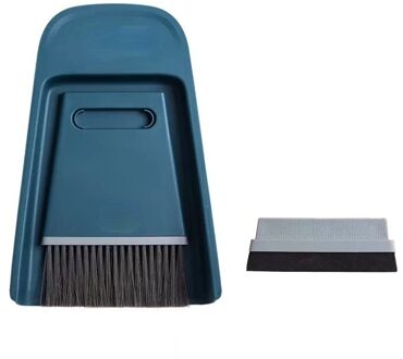 Bar Borstel Stoffer Set Nat Droog Multipurpose Bezem Stoffer Desktop Koffiemolen Borstel Mini Borstel Marineblauw