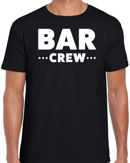 Bar crew / personeel tekst t-shirt zwart heren 2XL