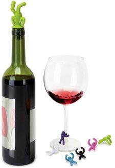 Bar Feestartikelen Rubber Wijnglas Label 7 stks/set Drink Cup Silicone Marker Lekvrije Leuke Wijnfles Stopper 1