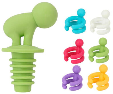 Bar Feestartikelen Rubber Wijnglas Label 7 stks/set Drink Cup Silicone Marker Lekvrije Leuke Wijnfles Stopper 2