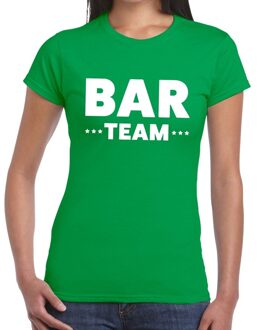Bar Team / personeel tekst t-shirt groen dames S