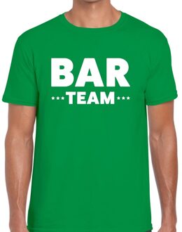 Bar team / personeel tekst t-shirt groen heren 2XL