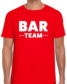 Bar team / personeel tekst t-shirt rood heren 2XL