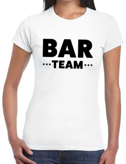 Bar team / personeel tekst t-shirt wit dames L