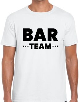 Bar team / personeel tekst t-shirt wit heren L
