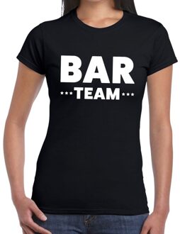 Bar Team / personeel tekst t-shirt zwart dames M