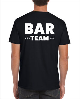 Bar team t-shirt zwart voor heren - barmedewerker / bar personeel - horeca - bedrukking aan achterkant - barmedewerkers t-shirt S