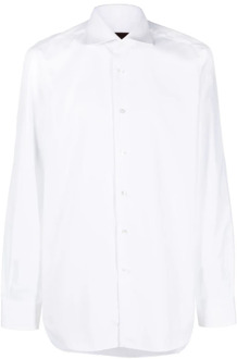 Barba Italiaans Katoenen Overhemd Barba , White , Heren - 2Xl,Xl,4Xl,5Xl