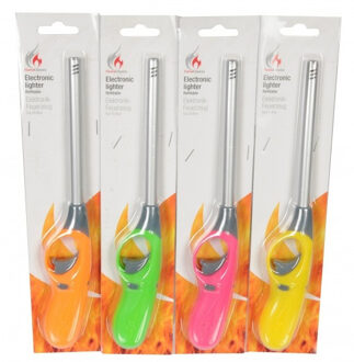 Barbecue aansteker - Set van 5x stuks - navulbaar - 25 cm - lang model - keuken/gas