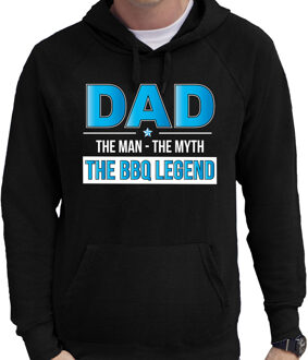Barbecue cadeau hoodie the bbq legend zwart voor heren - bbq hooded sweater S