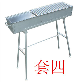 Barbecue gereedschap BBQ geroosterde barbecue kachel dikke houtskool 80 lange 18 breed lam spiesjes commerciële barbecue grill BBQ reeks 4