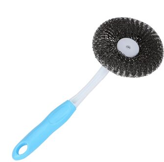 Barbecue Gereedschap Roestvrijstalen Keuken Accessoires Borstel Lang Handvat Bbq Grills Wasmachine Blauw