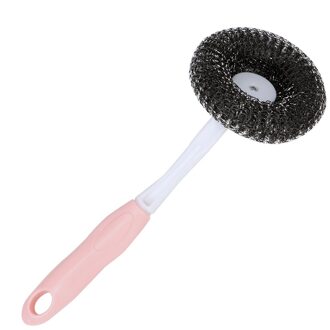 Barbecue Gereedschap Roestvrijstalen Keuken Accessoires Borstel Lang Handvat Bbq Grills Wasmachine Roze