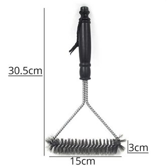 Barbecue Grill Bbq Borstel Schoon Tool Rvs Draad Haren Non-stick Reiniging Borstels Met Handvat Duurzaam Kok Accessorie stijl-2