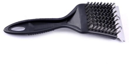 Barbecue Grill Borstel en Schraper-Plastic Handvat en Roestvrij Staal Haren Borstel voor Elke Grill Outdoor BBQ Gereedschap