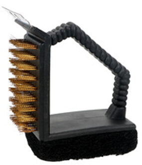 Barbecue Grill Cleaner 3 In 1 Hoek Koperdraad Borstel Koken Tool Bbq Reinigingsborstel Staaldraad Spons Schop Bbq tool