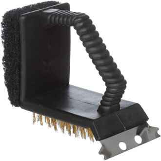 Barbecue grill schoonmaakborstel - 12,5 x 8 x 6 cm - BBQ gereedschap - BBQ accessoires