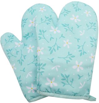 Barbecue Handschoenen Hittebestendige Ovenwanten Keuken Grill Isolatie Magnetron Handschoenen Bakken Potholder Hand45 #