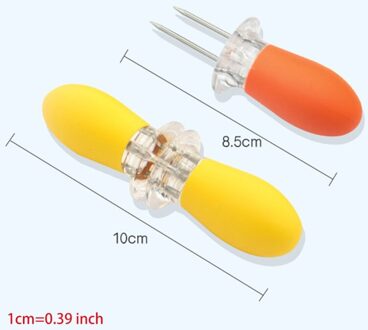 Barbecue Maïs Vorken Bbq Grill Rotisserie Corn Cob Spiesjes Roestvrij Staal Met Zachte Handvat Hittebestendige Roosteren Keuken Tool
