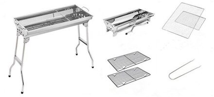 Barbecue Outdoor Rvs Barbecue Grill Houtskool Grill Draagbare Vouwen Barbecue Camping Uitje