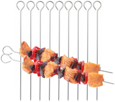 Barbecue Spiesen - 36x - Metaal - 27,5 cm - Rond Handvat - BBQ