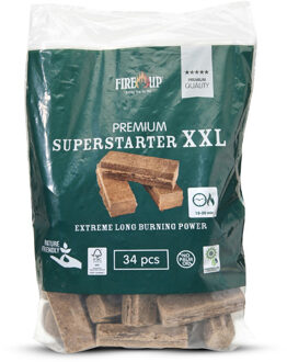 Barbecue superstarter aanmaakblokjes - 34x - bruin - reukloos - niet giftig - BBQ - Aanmaakblokjes