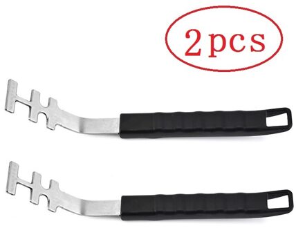 Barbecue Universele Rvs Grill Rooster Lifter Grid Lifter Oppervlakken Handling Lifter Grijper Voor Meest Houtskool Grills 2 stukken