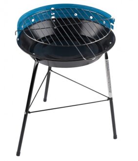 Barbecuegrill rond blauw - Houtskoolbarbecues Zwart