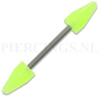 Barbell acryl cones geel bruis