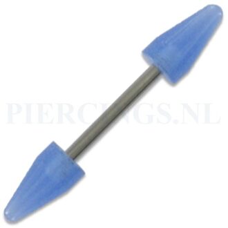 Barbell acryl cones licht blauw