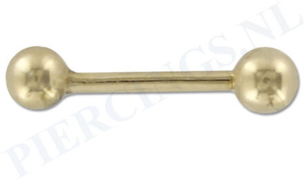 Barbell goud 14 karaat 1.2 mm 10 mm