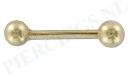 Barbell goud 14 karaat 1.2 mm 8 mm