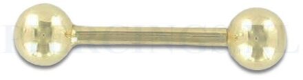 Barbell goud 14 karaat 12 mm