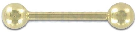 Barbell goud 14 karaat 14 mm