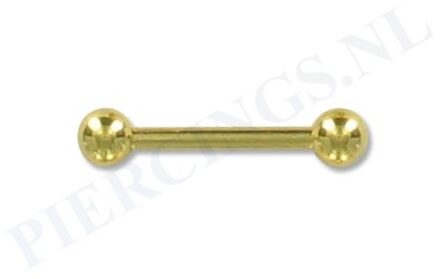 Barbell goud kleur 12 mm