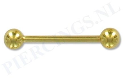 Barbell goud kleur 18 mm