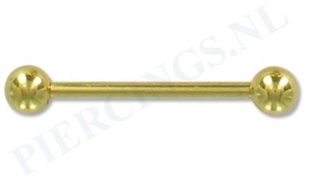 Barbell goud kleur 20 mm