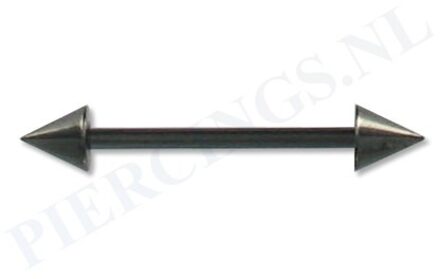 Barbell zwart spikes 20 mm