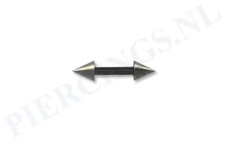 Barbell zwart spikes 6 mm