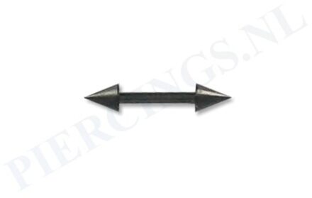 Barbell zwart spikes 8 mm
