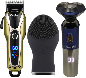 Barber Hair Clipper Floating Head Razor Electric Shaver Trimmer Beard Rechargeable Shaving Machine Face Cleansing Brush