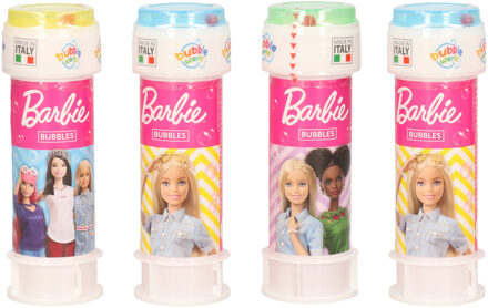 Barbie 10x Barbie bellenblaas flesjes met bal spelletje in dop 60 ml voor kinderen