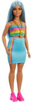 Barbie Fashionistas #218 - Rainbow top and teal skirt Pop
