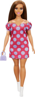 Barbie Fashionistas - Gestippeld jurk