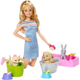 Barbie huisdierensalon Wash Pets 30 cm meisjes 10-delig Multikleur