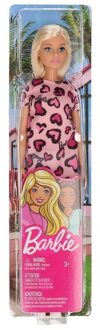 Barbie Kinderspeelgoed Mattel Barbiepop blond haar met roze jurk voor meisjes
